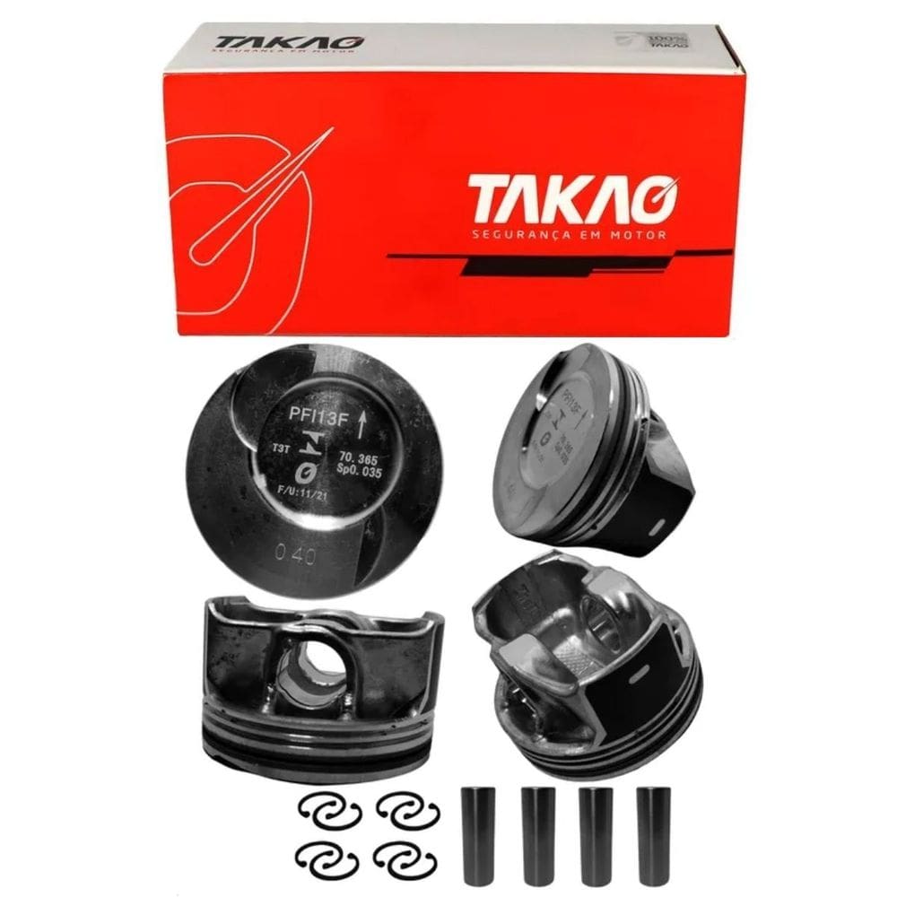 Pistão (Jg) Uno Novo 1.3 8V 2016 A 2022 / Cronos 1.3 8V 2016 A 2022 / Argo 1.3 8V 2016 A 2022 - Takao Pfi13F060