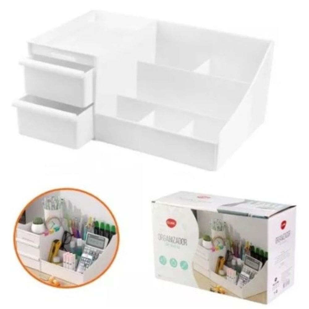 Organizador Gaveteiro de Mesa Plástico Multiuso Escritório
