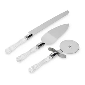 Kit Cortadores de Pizza e Bolo 3 Peças em Aço Inox - Quanhe