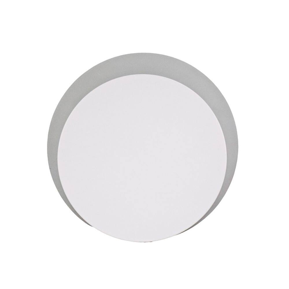 Arandela Lunar Branca 16cm Led 6W 3 em 1 Bivolt