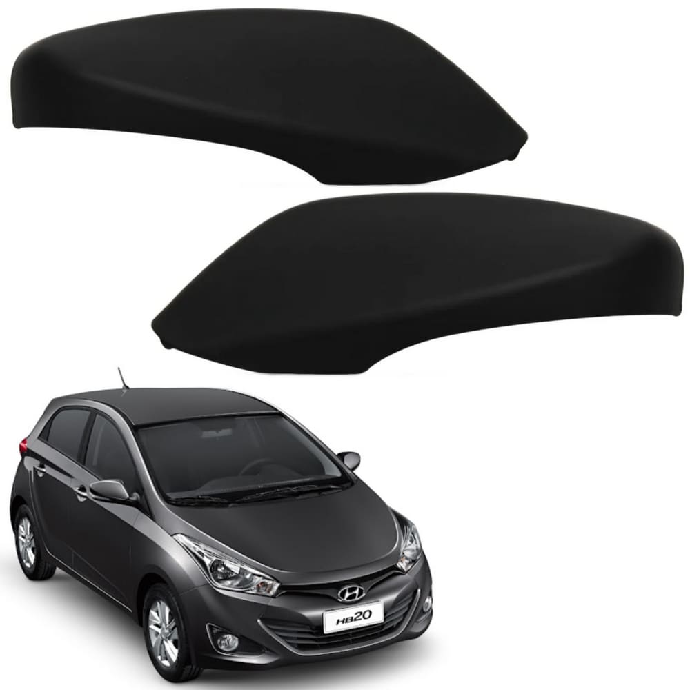 Par Capa Retrovisor Hb20 2012 A 2019 Com Furo Para Pisca