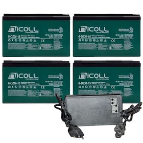 Bateria de para Bicicleta Elétrica Kit com 4 Ciclo Profundo 12V 15Ah