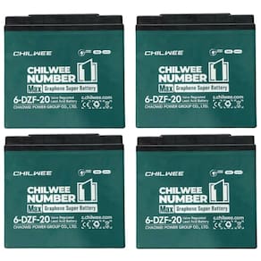 Bateria de Ciclo Profundo 12V 20Ah Kit com 4 Chilwee