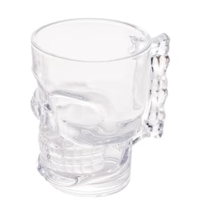 Caneca de Chopp e Cerveja de Vidro Caveira Rock Style 510ml