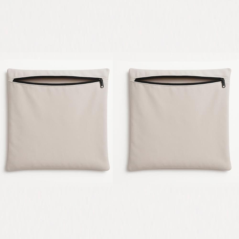 Kit 2 Capas Almofada Decorativa 42cm Em Suede Lisa para Sofá Bege