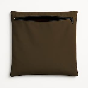 Capa De Almofada Decorativa 42cm Em Suede Lisa para Sofá Marrom