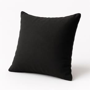 Almofada Decorativa 42cm Em Suede Fofinha Lisa para Sofá Preto