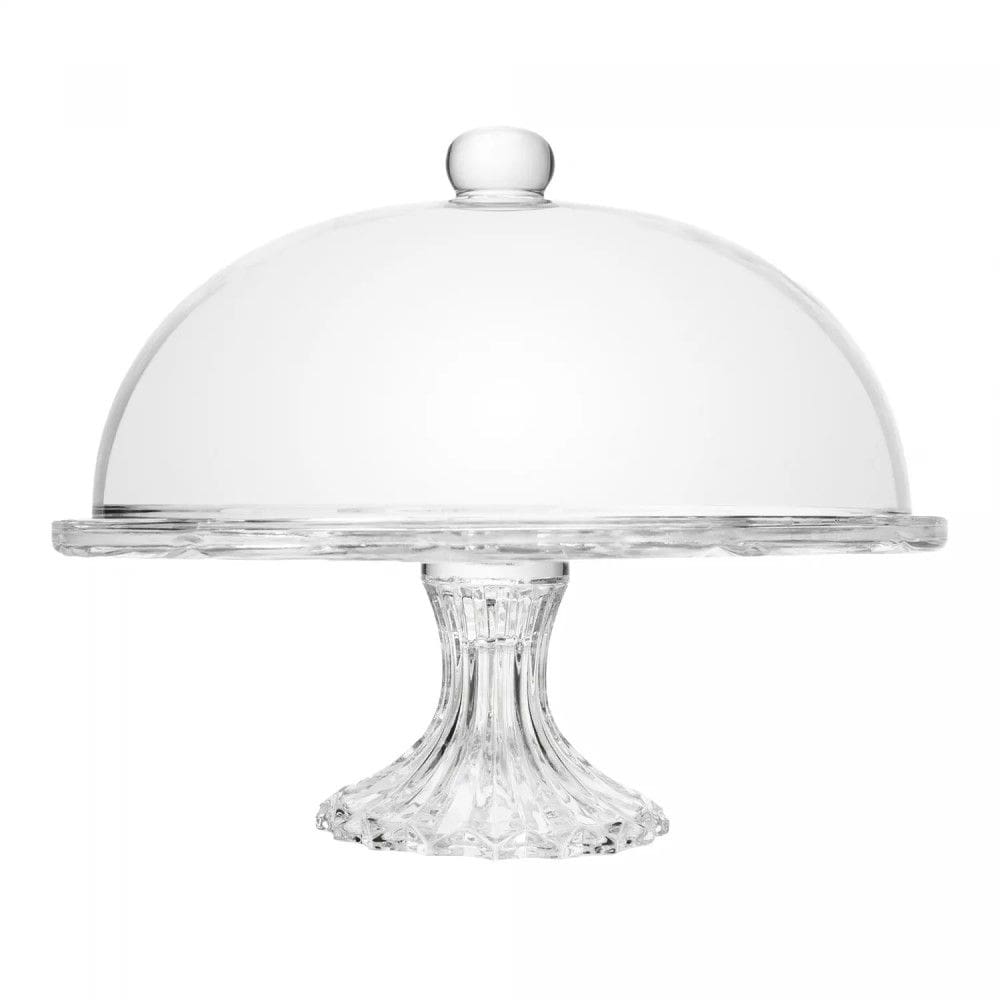 Boleira de Vidro com Pé e Tampa Deli Diamond 30 cm Lyor