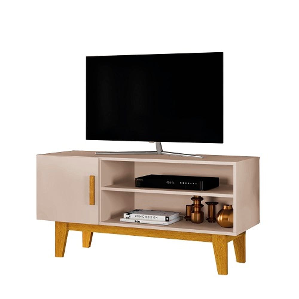 Rack Denver 1.1 Off White/Naturalle - Carmolar Móveis