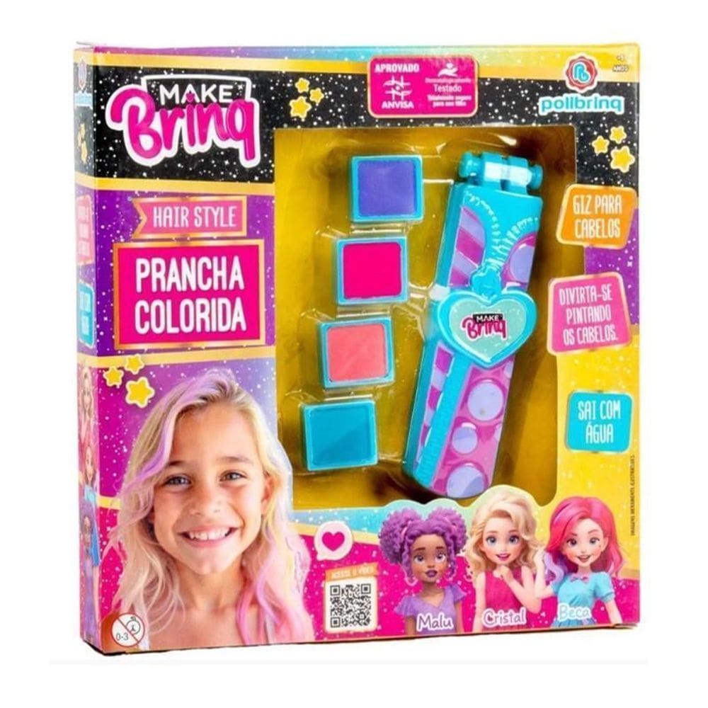 Kit Make Brinq Prancha Colorida - Polibrinq