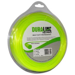 Fio de Nylon para Roçadeira Nordtech Duraline HD Pro, Perfil Redondo 1,8mm, 156 Metros