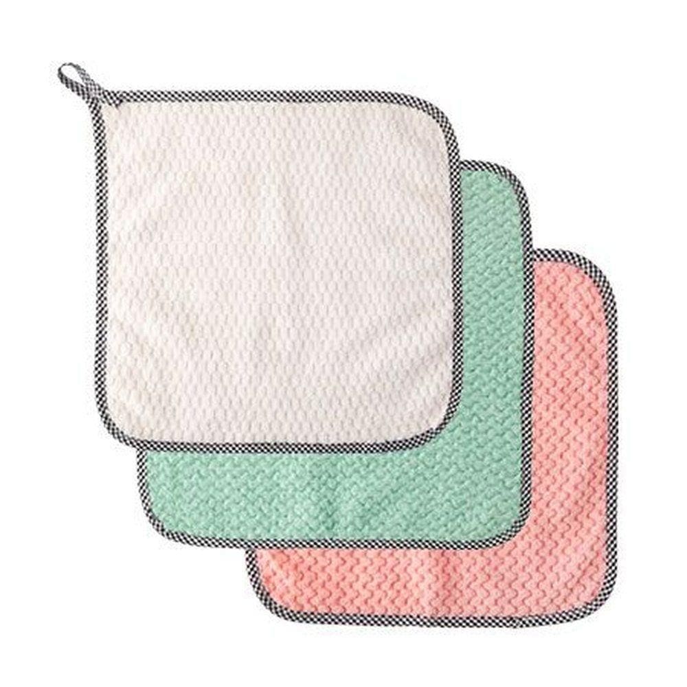 Kit 3 Panos Coral Fleece 24x24x0,3cm Ck5861