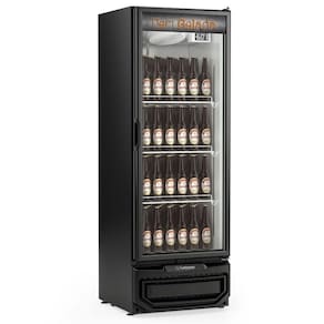 Cervejeira Vertical Porta De Vidro 410 Litros Gcb40v Gelopar Expositor Preto Gelopar 220v