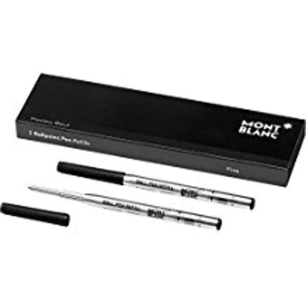 Recarga de caneta esferográfica Montblanc Broad Tip Black (pacote com 2)