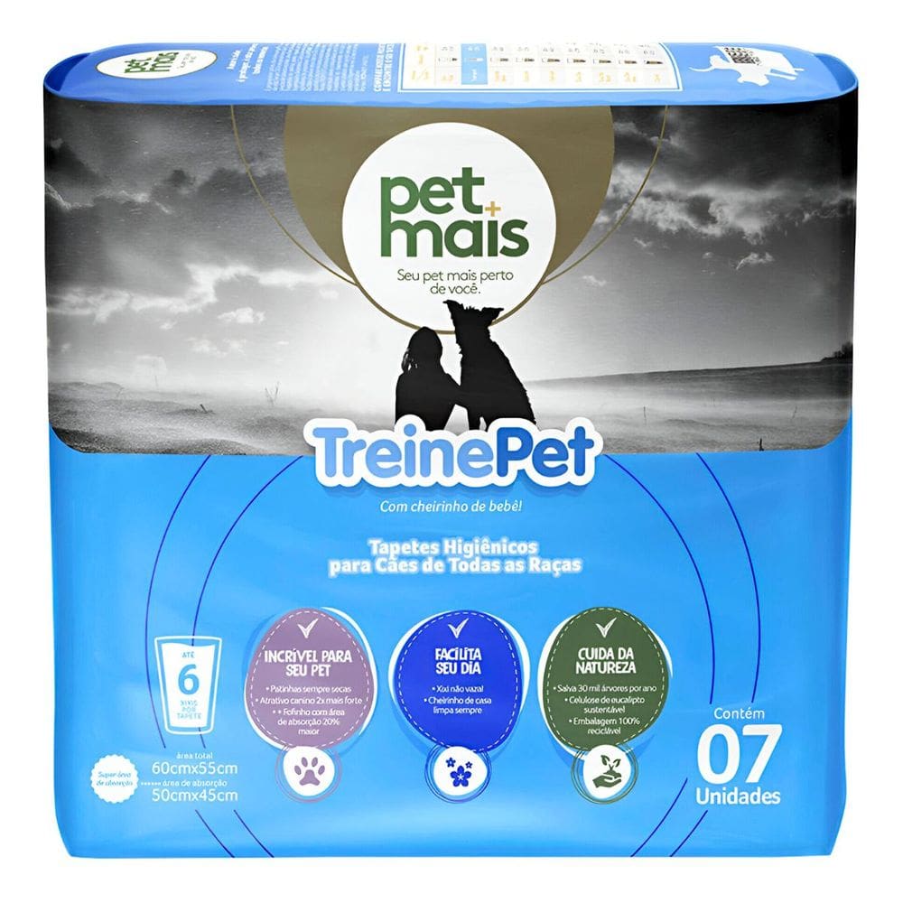 Tapete Higiênico Treinepet 7 Unidades (60X55) PETMAIS