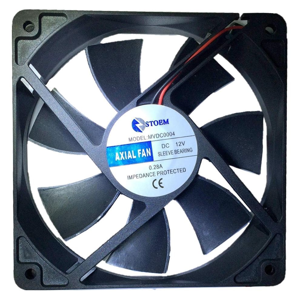 Microventilador 120X120X25Mm Mvdc0004 Preto Cooler Storm 12V