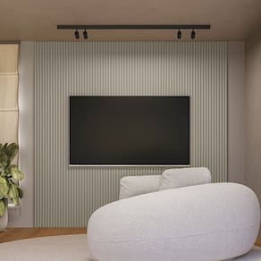 Painel para Tv 80 Polegadas Ripado Modular Gris Fosco
