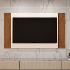 Painel para Tv 50 Polegadas Suspenso Fresno Off White / Amendoa