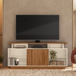 Rack para Tv 75 Polegadas 70,5cm X 160cm Salvador Off White / Amendoa