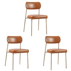 Cadeiras para Sala de Jantar 3 Unidades Lavínia Marrom / Champanhe