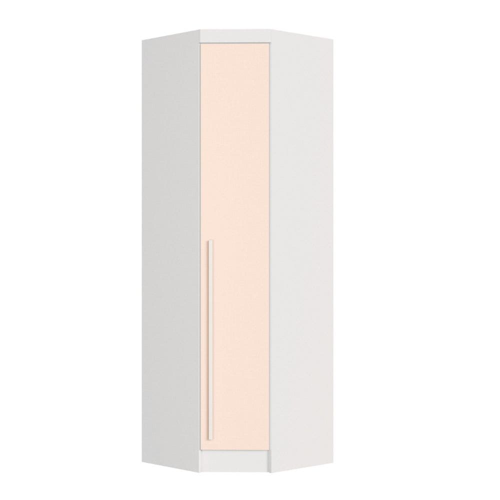 Módulo Canto Oblíquo 1 Porta Infinity Branco Line/ Blush Line