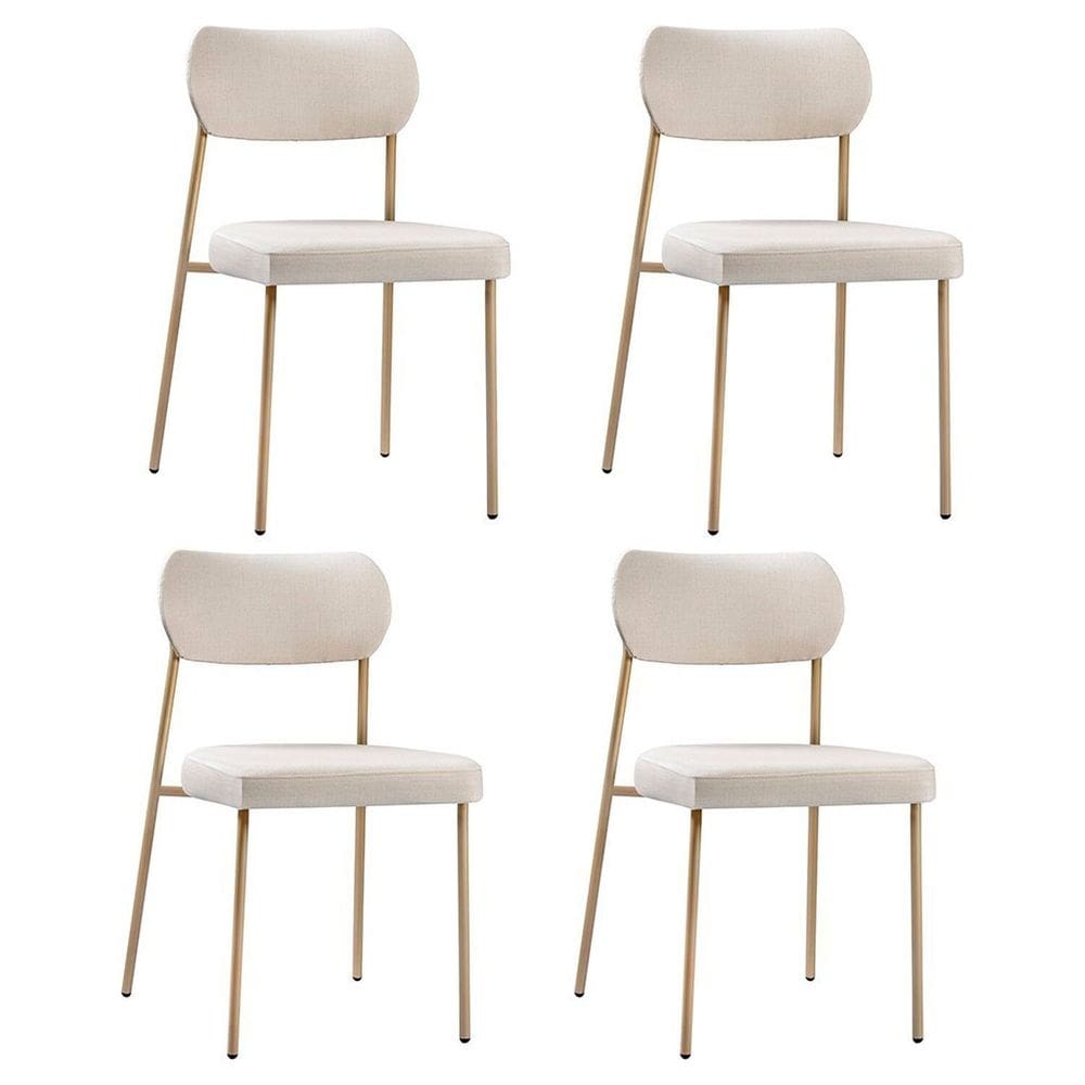 Cadeiras para Sala de Jantar 4 Unidades Lavínia Marrom / Champanhe