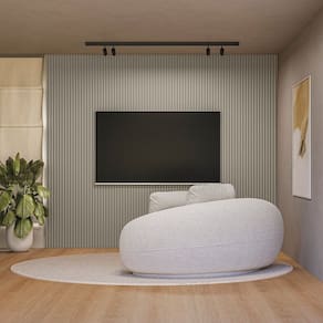 Painel para Tv 80 Polegadas Ripado Modular Gris Fosco