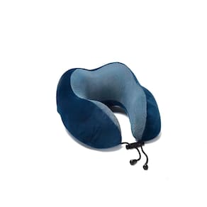 Almofada Viagem Premium Azul Ajustável p/ Pescoço