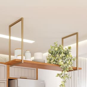 Prateleira para Cozinha Suspensa 100% Mdf Cinamomo