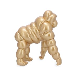 Escultura Macaco Em Polirresina Dourado