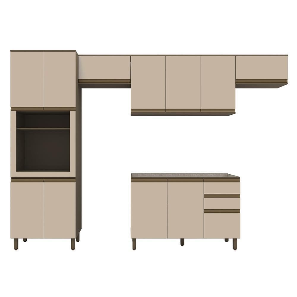 Cozinha Modulada Connect 4 Peças com Torre Quente 1 Forno - Móveis Henn