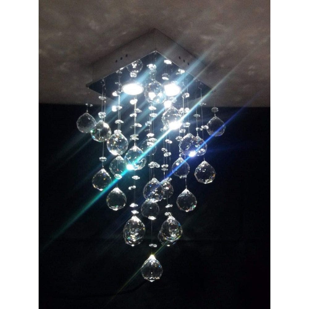 Lustre para sala, quarto, cozinha em Cristal K9 base 20x20
