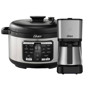 Kit Oster Panela De Pressão 5,7l Multifunções E Cafeteira Com Jarra Inox 220V