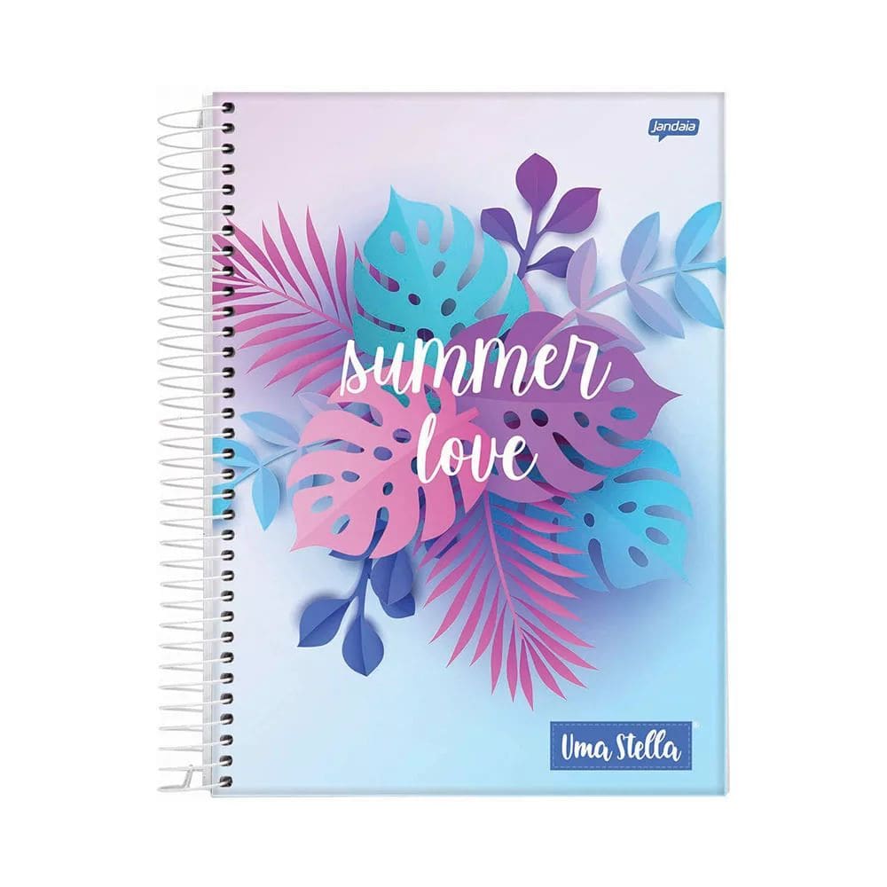 Caderno Universitário Jandaia Espiral Capa Dura Stella 1 Matéria 80 Folhas Capas Diversas