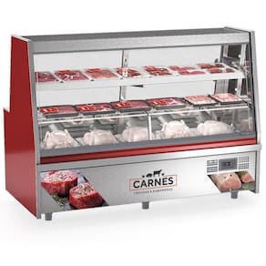 Balcão De Frios E Avícola Aquecido Grta200a Gelopar Expositor De Carnes Vermelho 2mt 220v