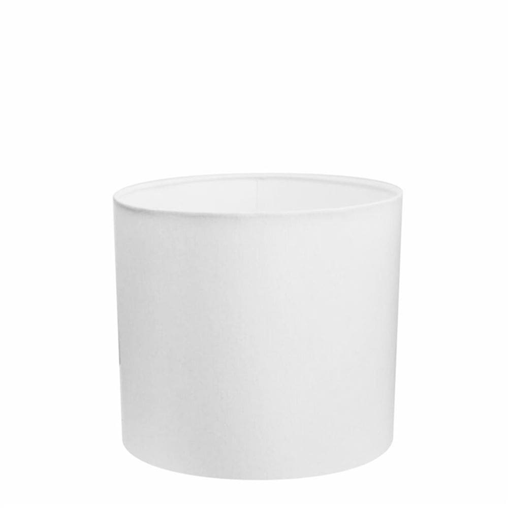 Cúpula em Tecido Cilindrica Abajur Luminária Cp-4113 30x25cm Branco