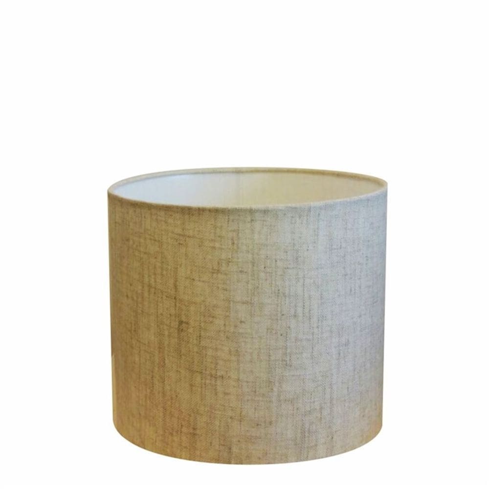 Cúpula em Tecido Cilindrica Abajur Luminária Cp-4113 30x25cm Rustico Bege