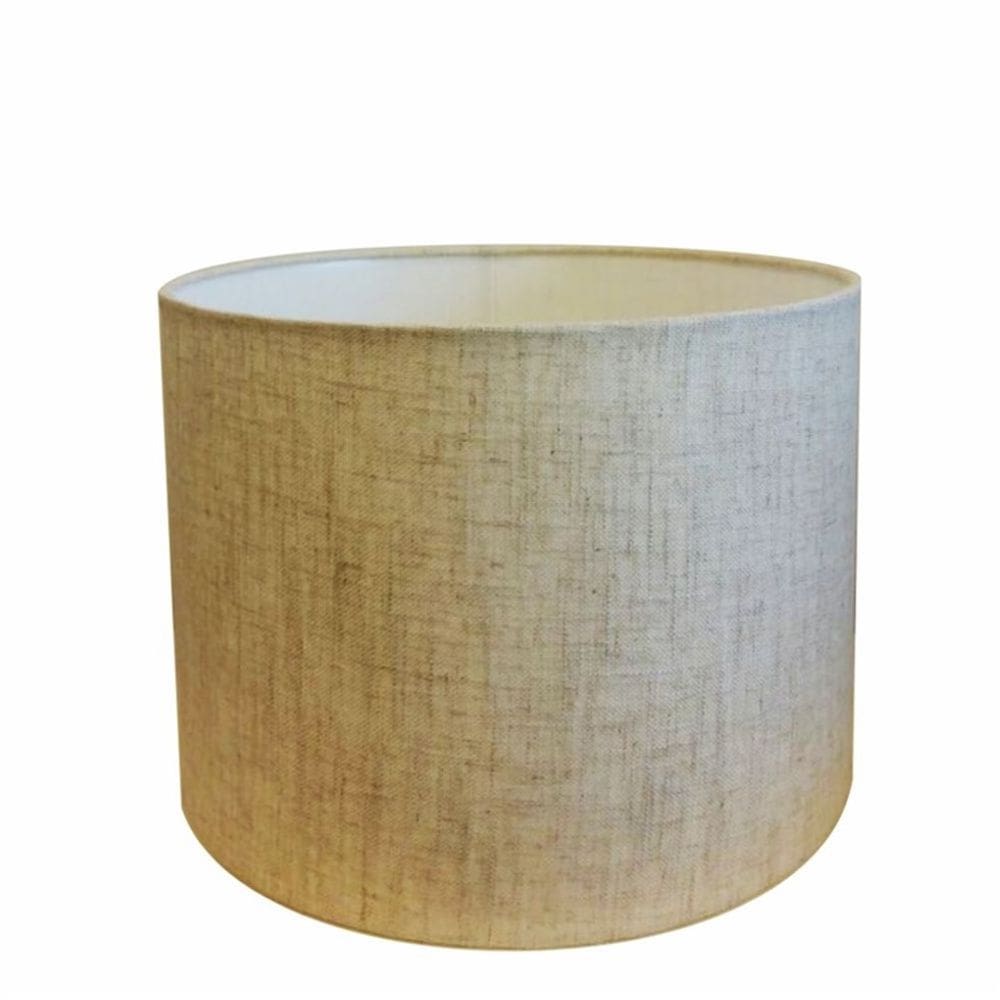 Cúpula em Tecido Cilindrica Abajur Luminária Cp-4146 40x30cm Rustico Bege