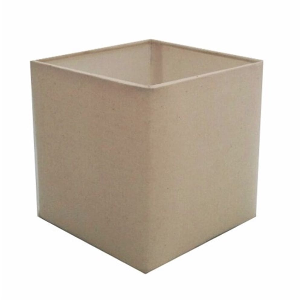 Cúpula em Tecido Quadrada Abajur Luminária Cp-25/25x25cm Algodão Crú