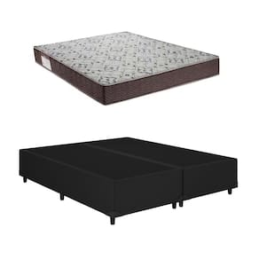 Cama Base Box Queen Bipartido Preto Colchão ISO 150 D45 - Ortobom