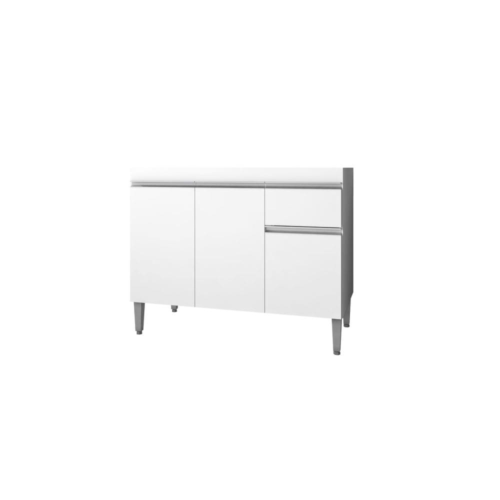 Gabinete de Pia Armário Tatiane 100cm Branco S/Tampo - AJL Móveis