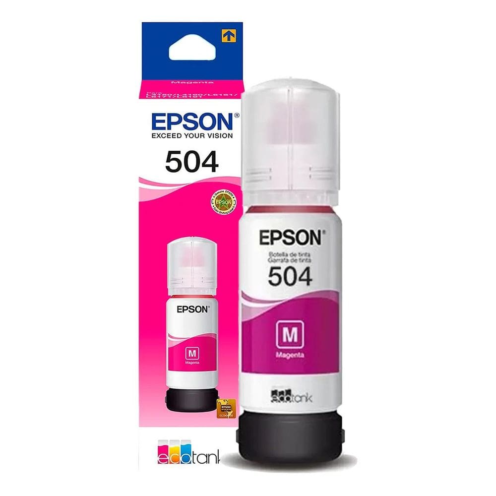 Garrafa de Tinta Epson EcoTank T504 Magenta T504322