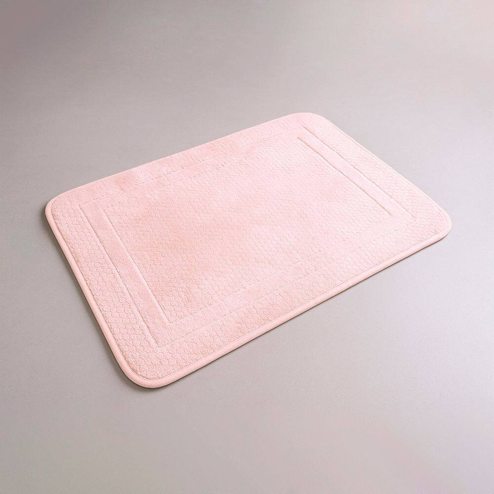Tapete Porta Entrada Antiderrapante Aconchego 65x45cm ROSA