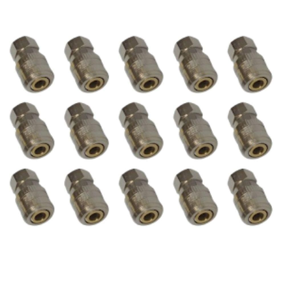 Kit 15 Unidades Engate Rápido Fêmea 1/4 Para Compressor