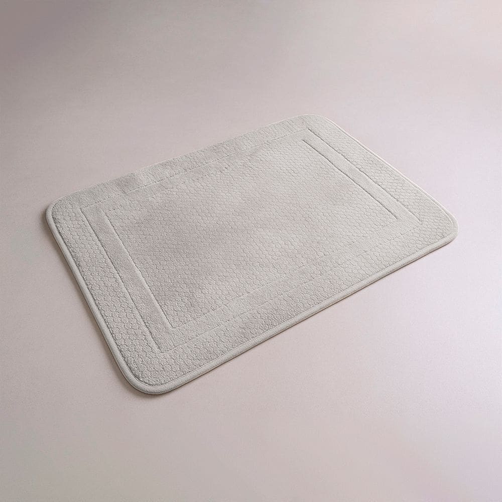 Tapete Soft Porta Entrada Antiderrapante 65x45 Cinza Claro