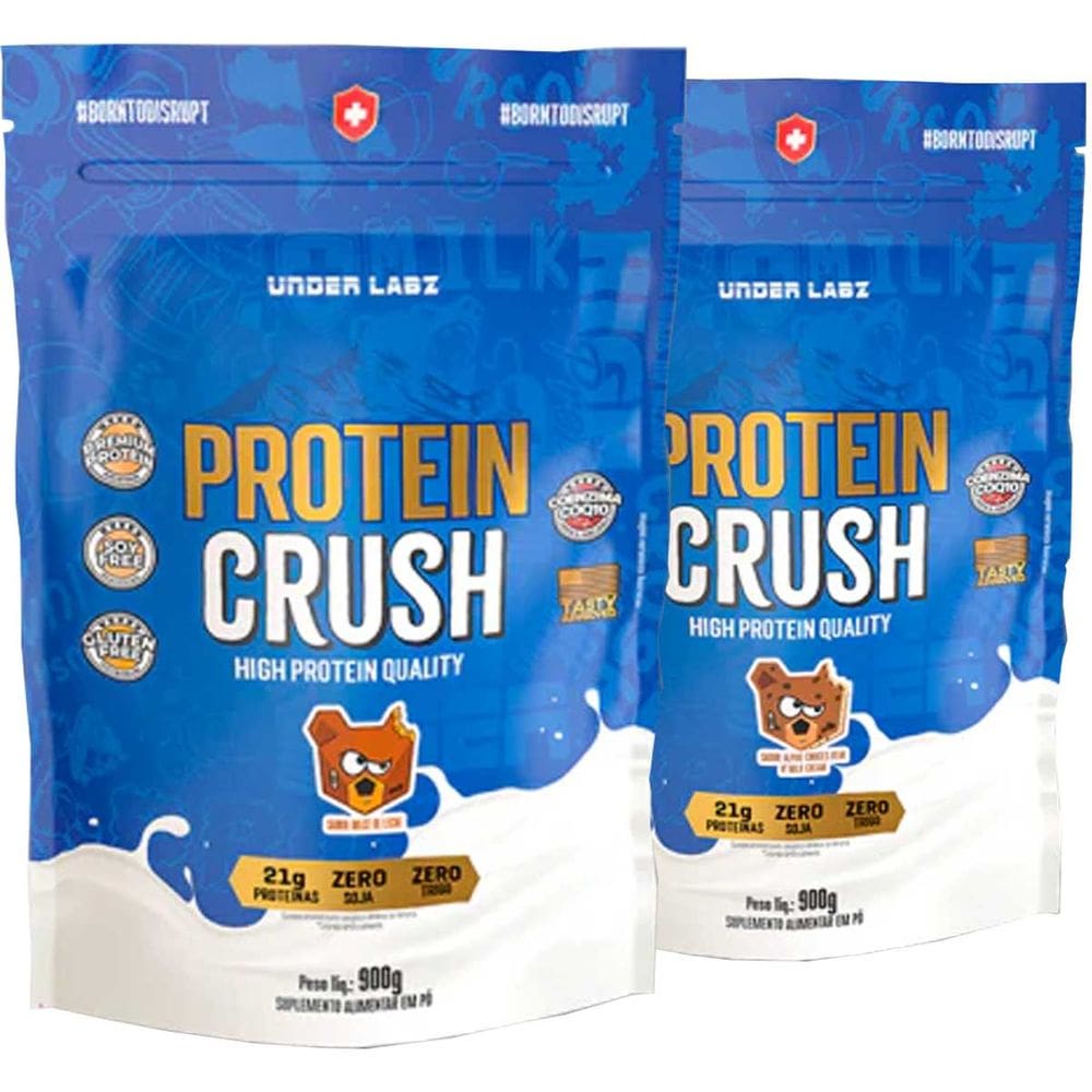 Kit 2x Whey Protein Crush Under Labz Doce De Leite E Cookies