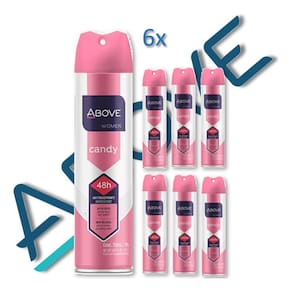 Kit 6 desodorante antitranspirante candy floral above150ml