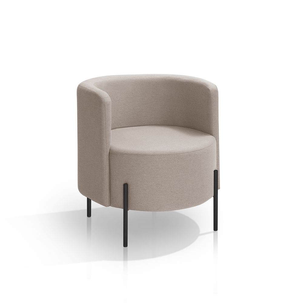 Poltrona para Sala de Estar Orgânica Dakota Pês de Ferro - Redenobre