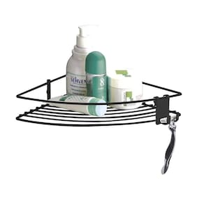 Suporte Porta Shampoo Cantoneira Prateleira de Parede Banheiro Preto Fosco - 1004PT Future