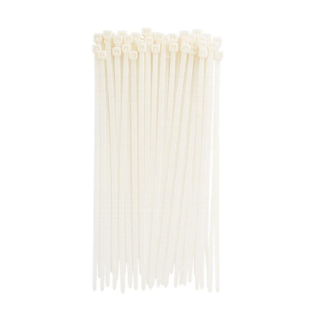 Abraçadeira Nylon 30cm para organização de cabos - pacote com 100 unidades - Branco